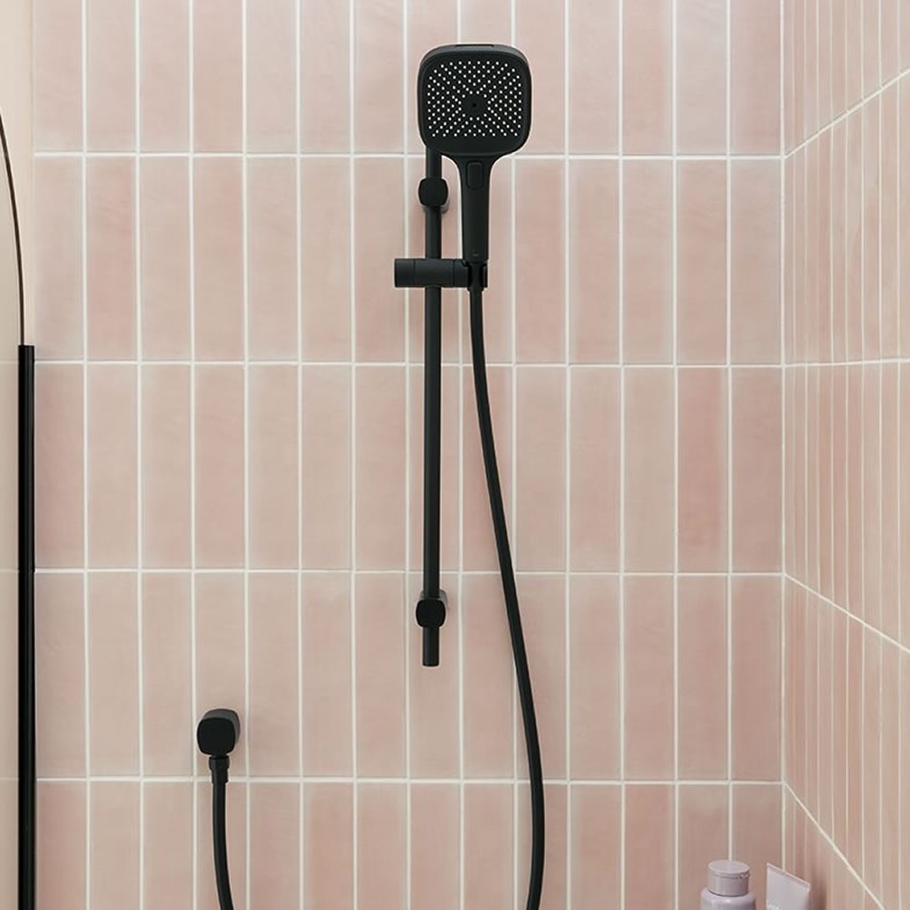 Vado Cameo Matt Black Multi Function Slide Rail Shower Kit - Lifestyle Image